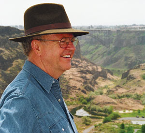 Author, Jim Gentry, looking across the Snake River Canyon